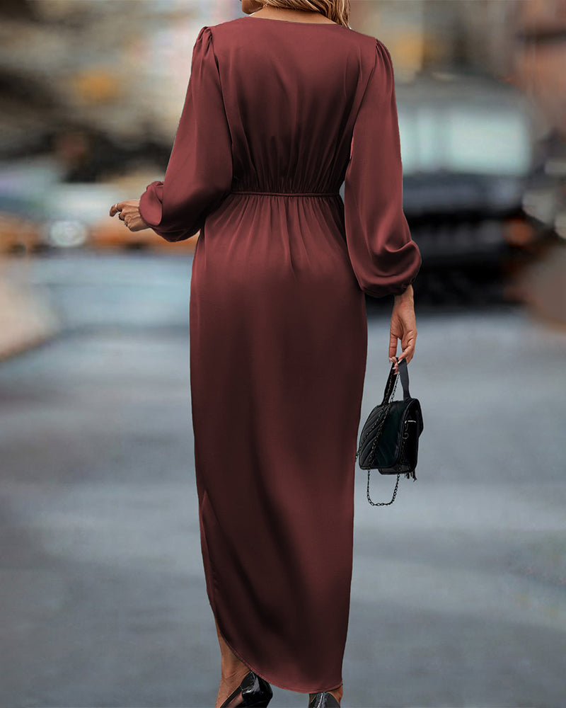 Women's Elegant V-neck Maxi Dress | Casual