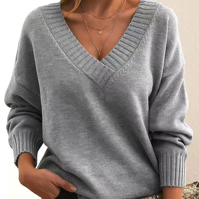 Women's Chic V-neck Sweatshirt | Elegant