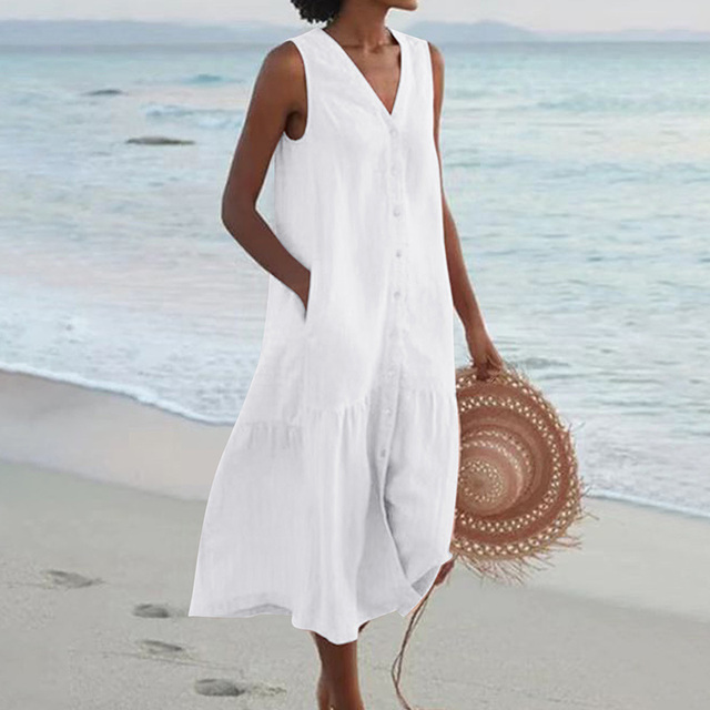 Women's summer beach dress | Midi