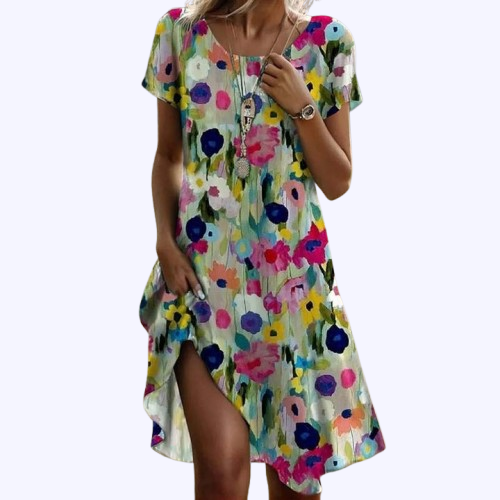 Women's Colorful Floral Dress | Vibrant