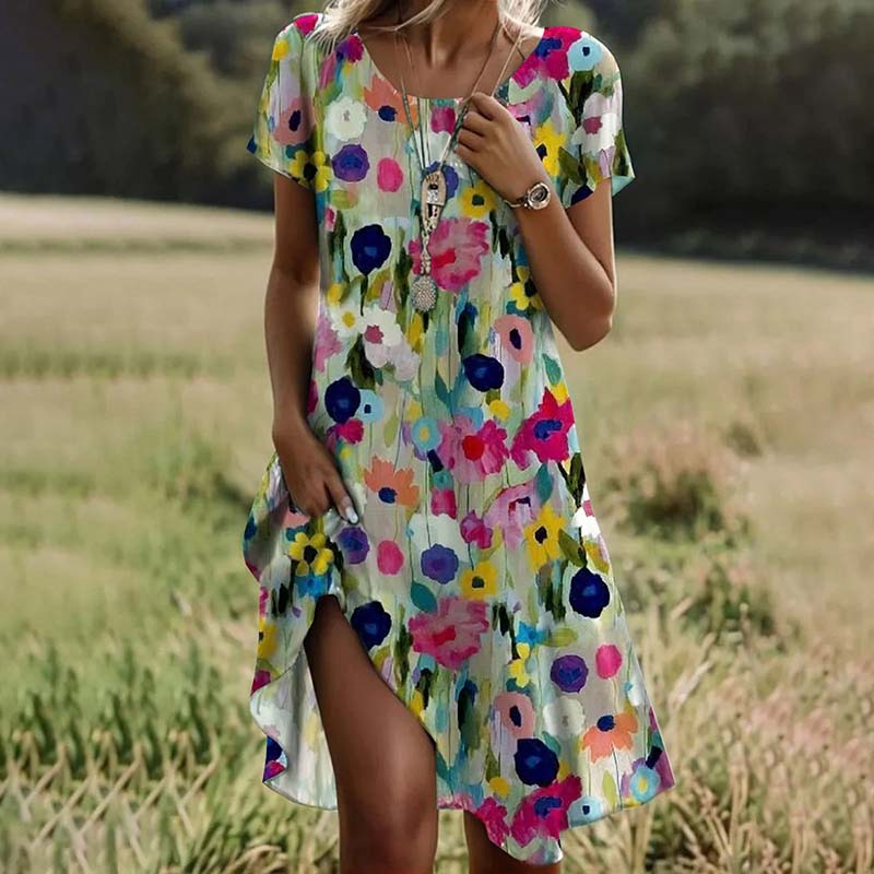 Women's Colorful Floral Dress | Vibrant