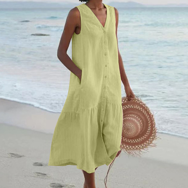 Women's summer beach dress | Midi