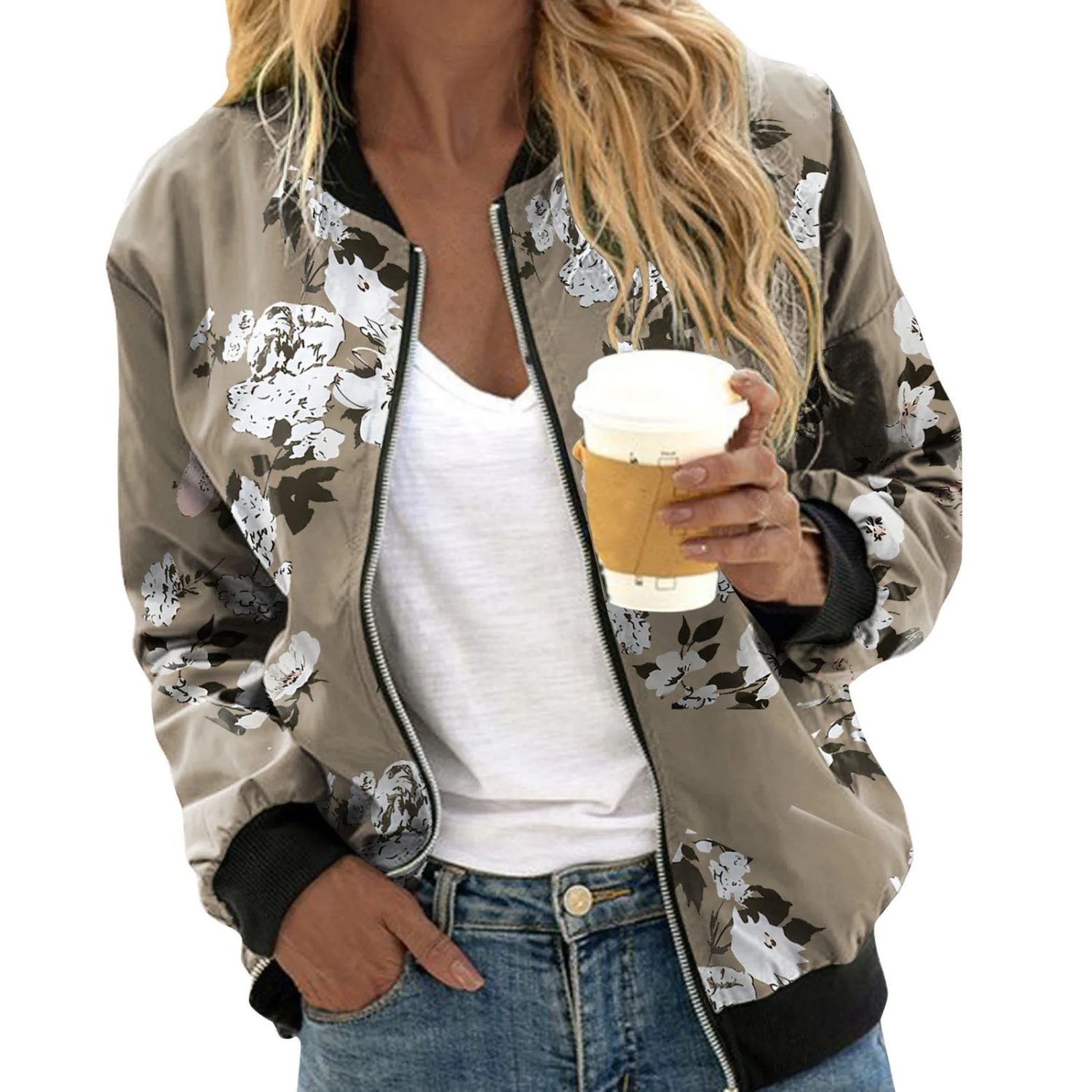 Women's Floral Bomber Jacket | Summer