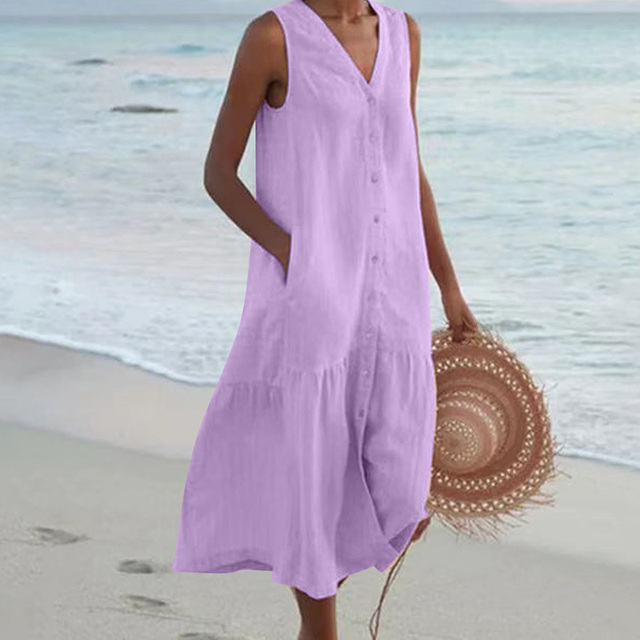 Women's summer beach dress | Midi