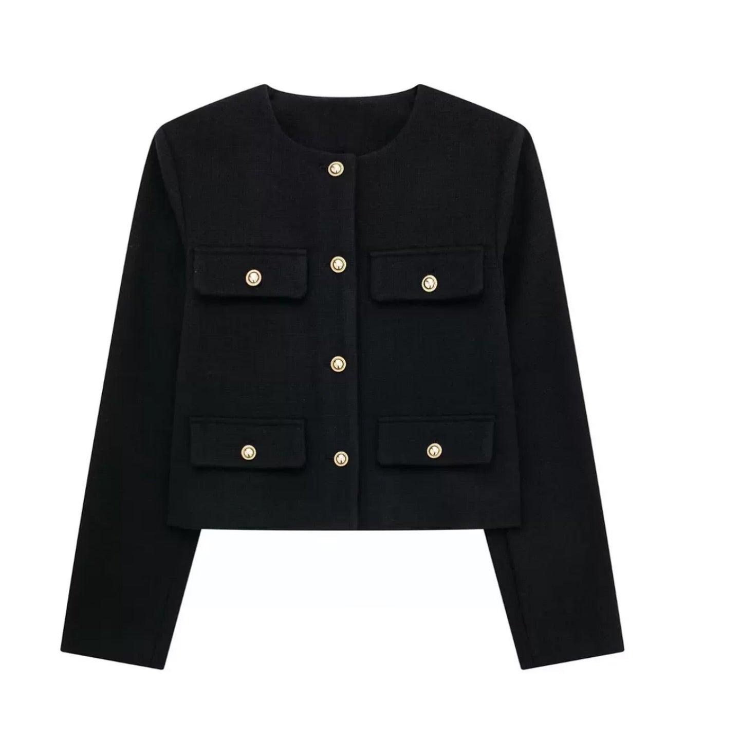 Isla | Women's Round Neck Jacket | Cropped