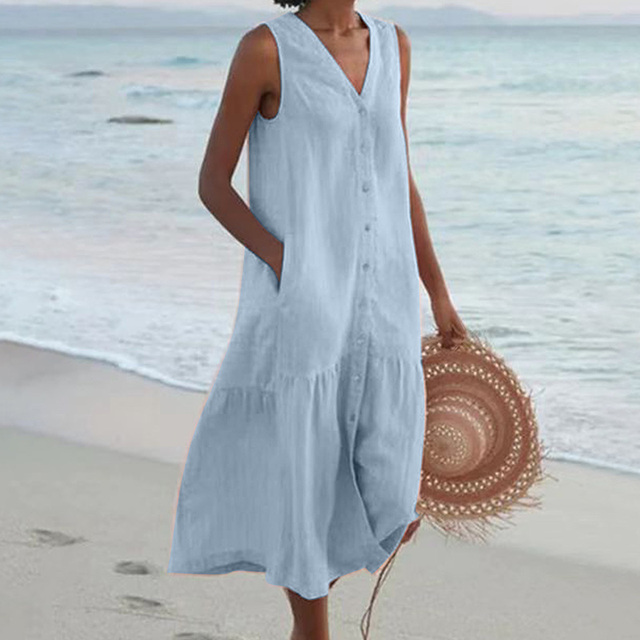 Women's summer beach dress | Midi