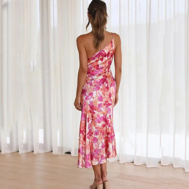 Women's Elegant Pink Summer Dress | Maxi