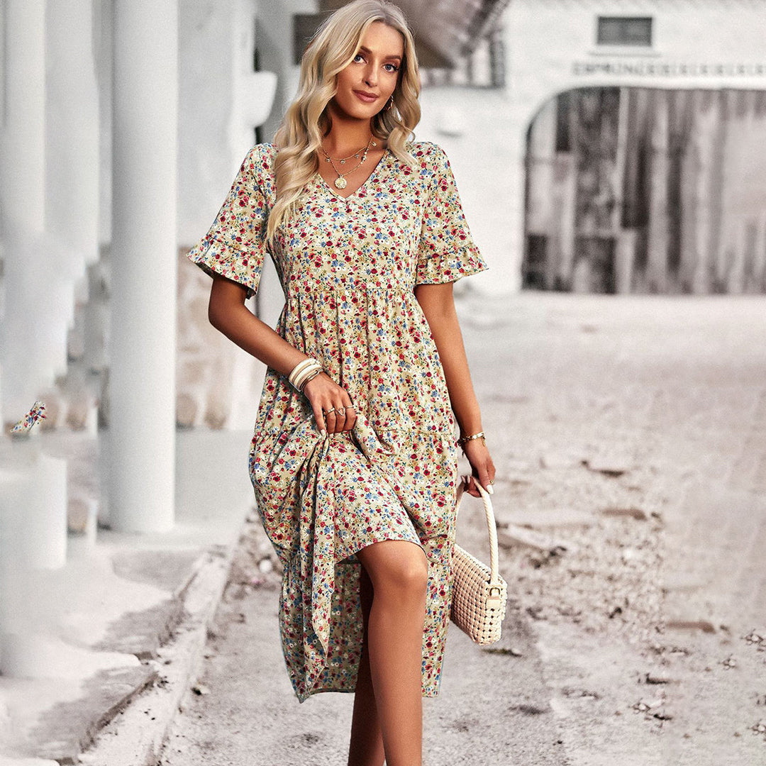 Women's Boho floral Summer dress | Midi