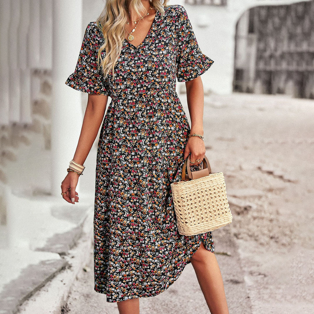 Women's Boho floral Summer dress | Midi