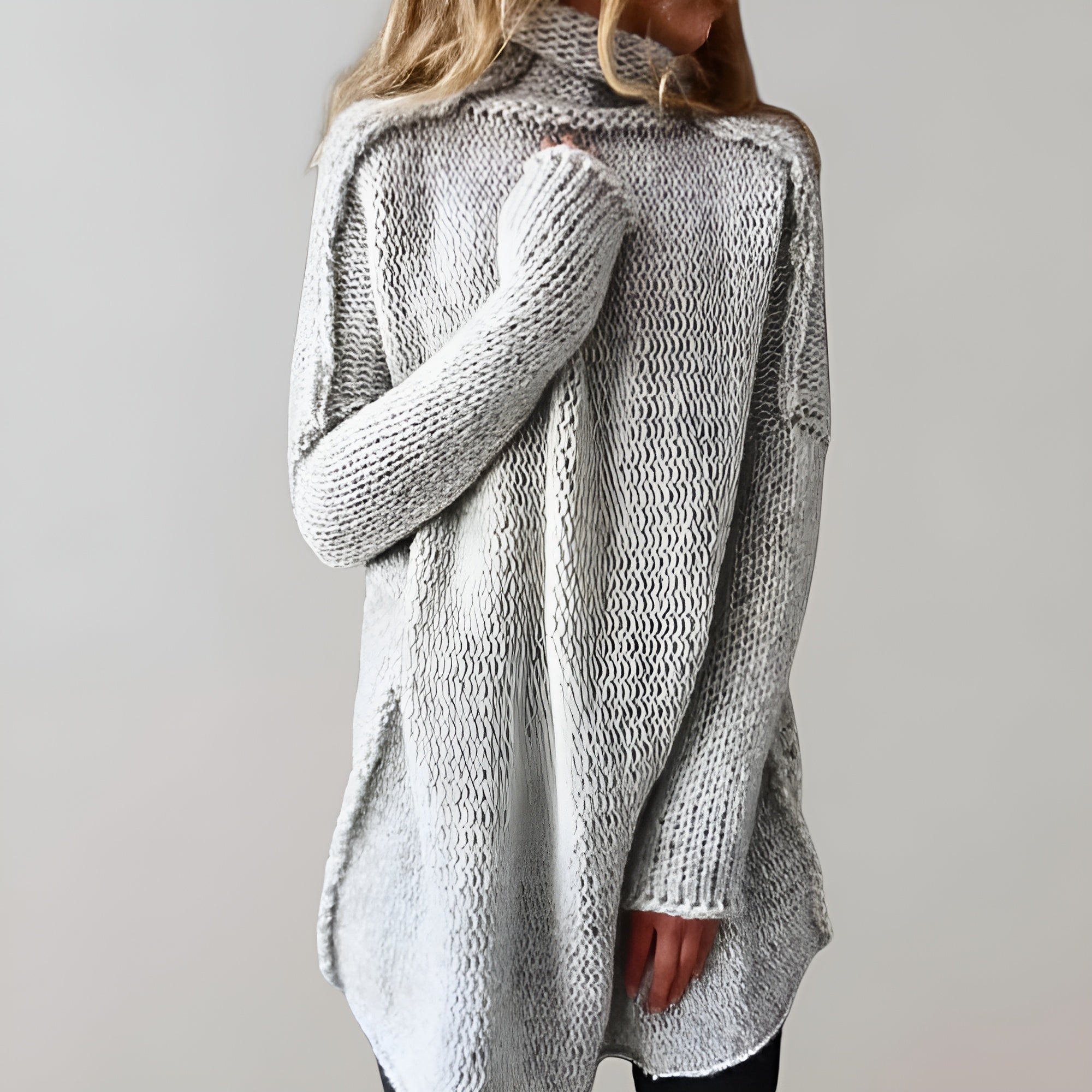 Anna | Women's Long Turtleneck Sweater | Knitted