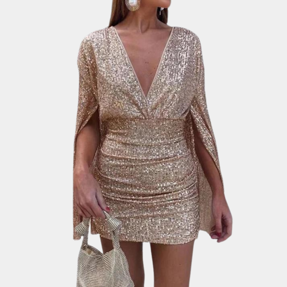 Yshin | Women's Sequin Backless Party Dress | Mini