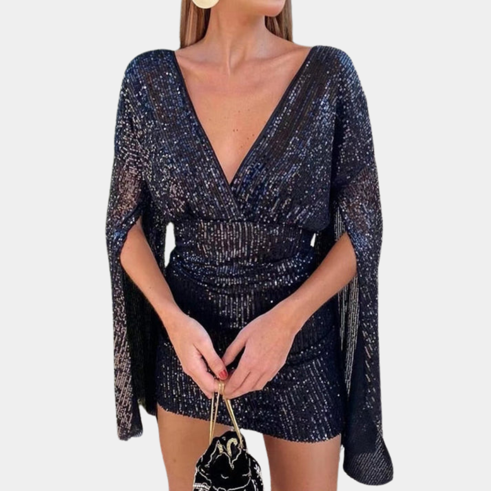 Yshin | Women's Sequin Backless Party Dress | Mini