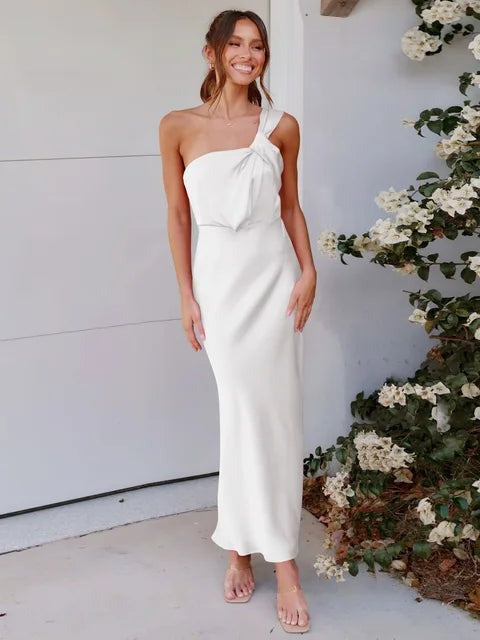 Alana | Women's Elegant Bodycon One-shoulder Dress | Maxi