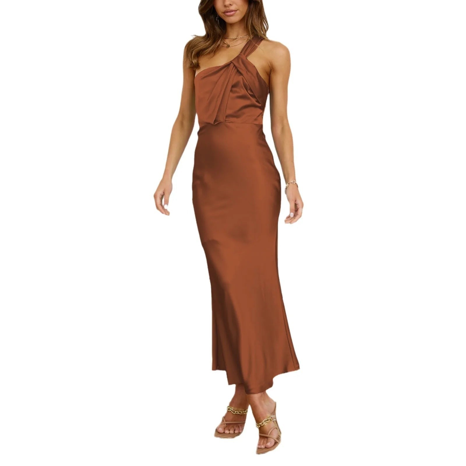 Alana | Women's Elegant Bodycon One-shoulder Dress | Maxi