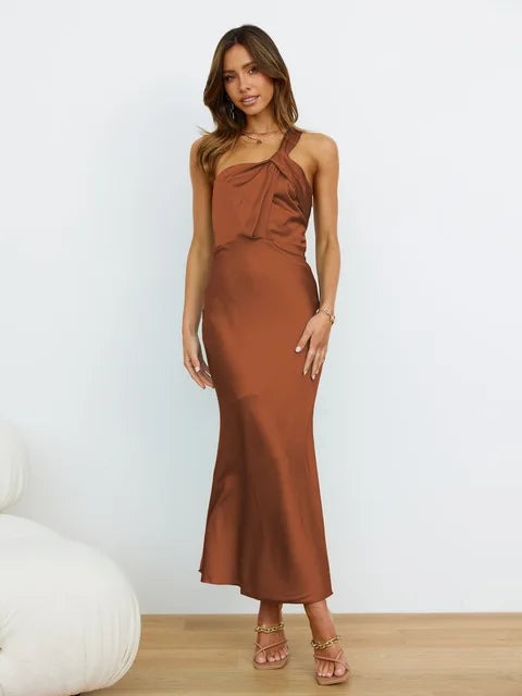 Alana | Women's Elegant Bodycon One-shoulder Dress | Maxi