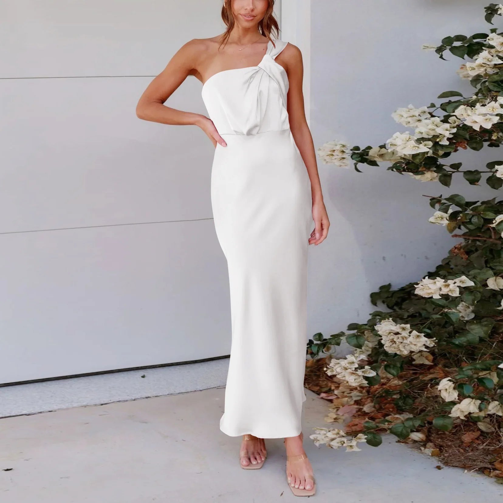 Alana | Women's Elegant Bodycon One-shoulder Dress | Maxi