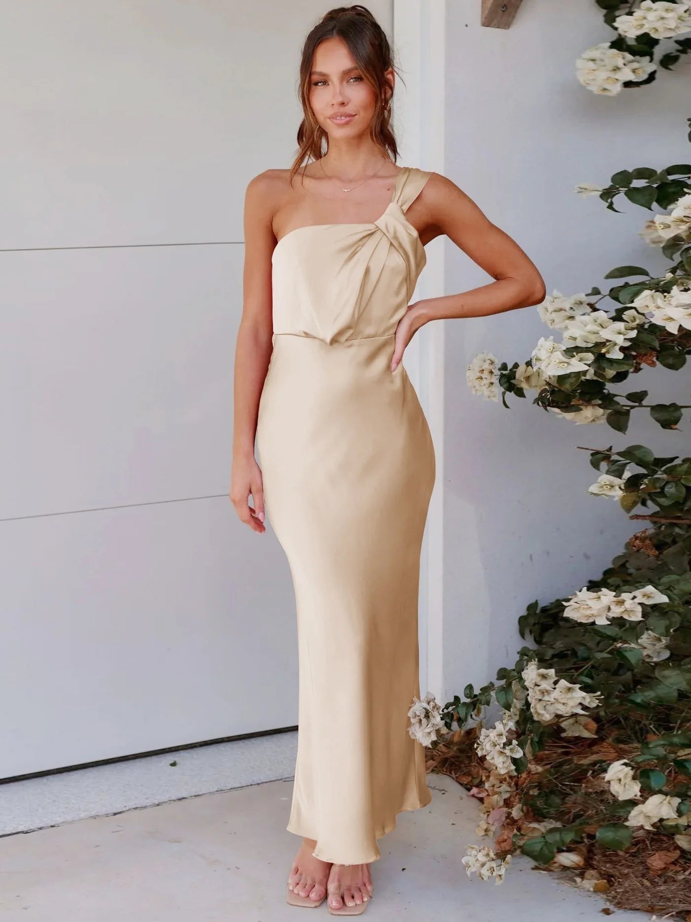 Alana | Women's Elegant Bodycon One-shoulder Dress | Maxi