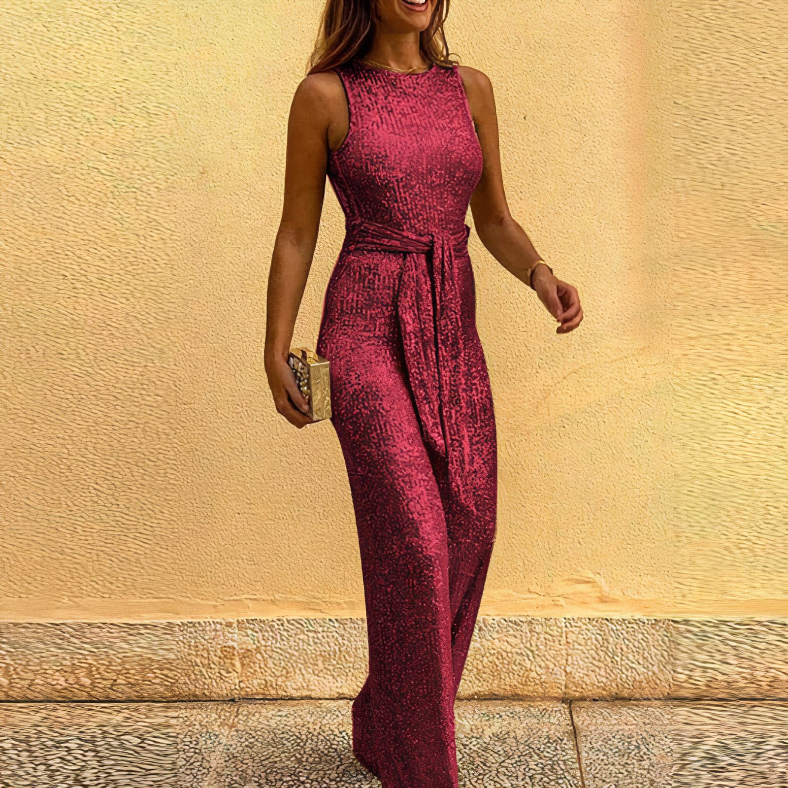 Zeinab | Women's Glitter Evening Dress | Maxi