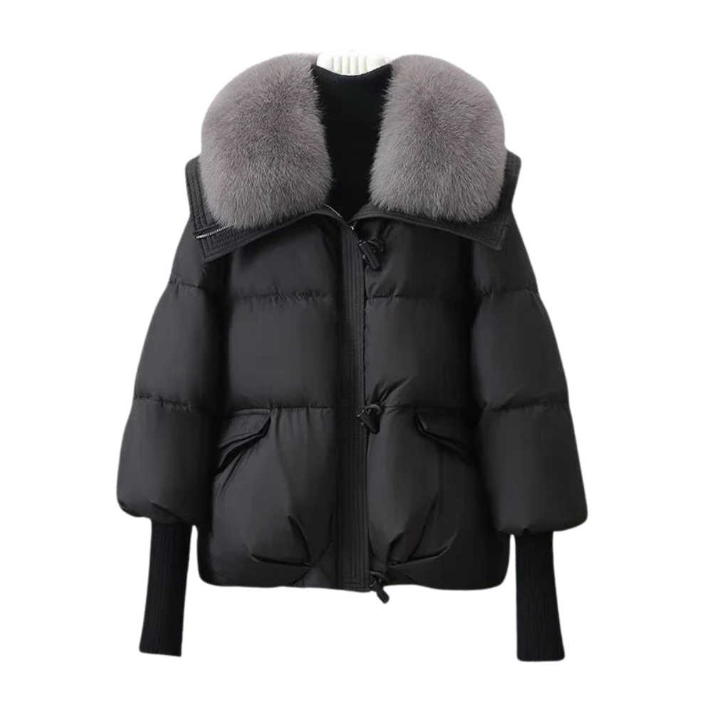 Women's Short Puffer Chic Winter Jacket | Waist