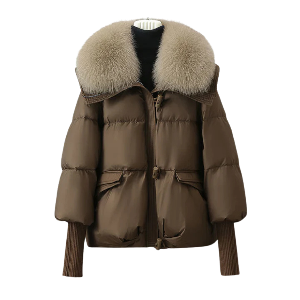 Women's Short Puffer Chic Winter Jacket | Waist