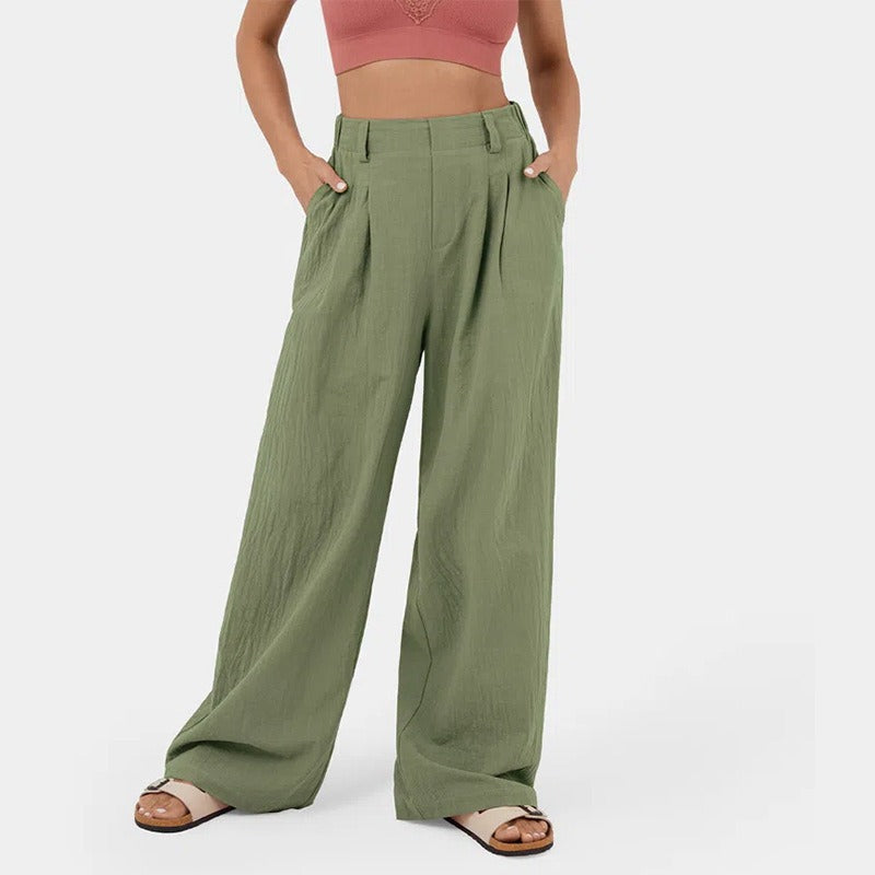 Women's Wide Leg Trousers | High-waisted