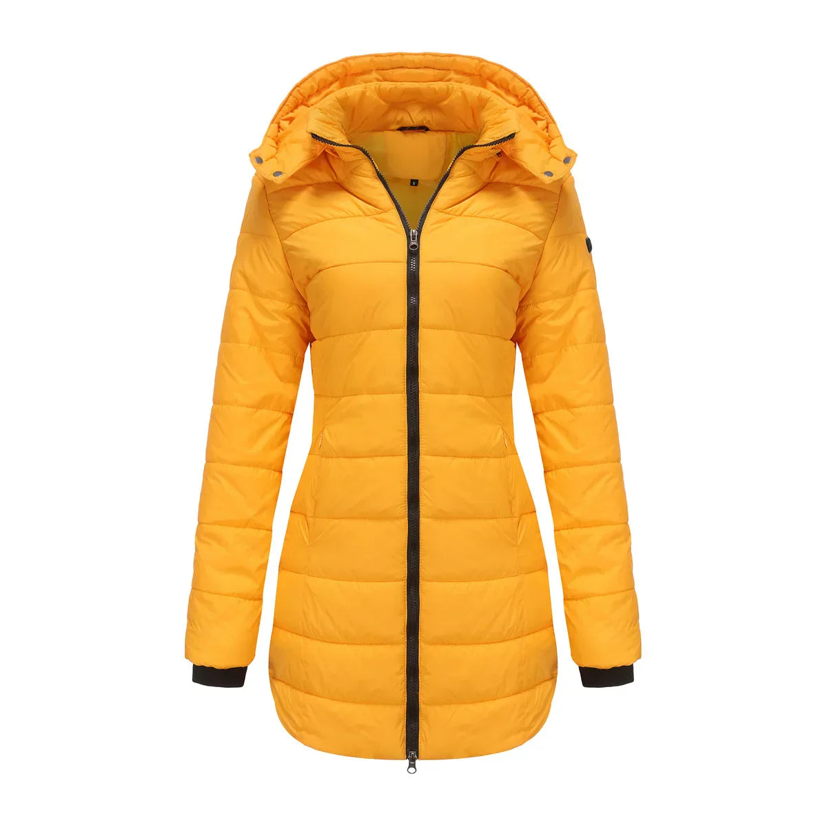 Women's Longline Quilted Winter Jacket | Hooded