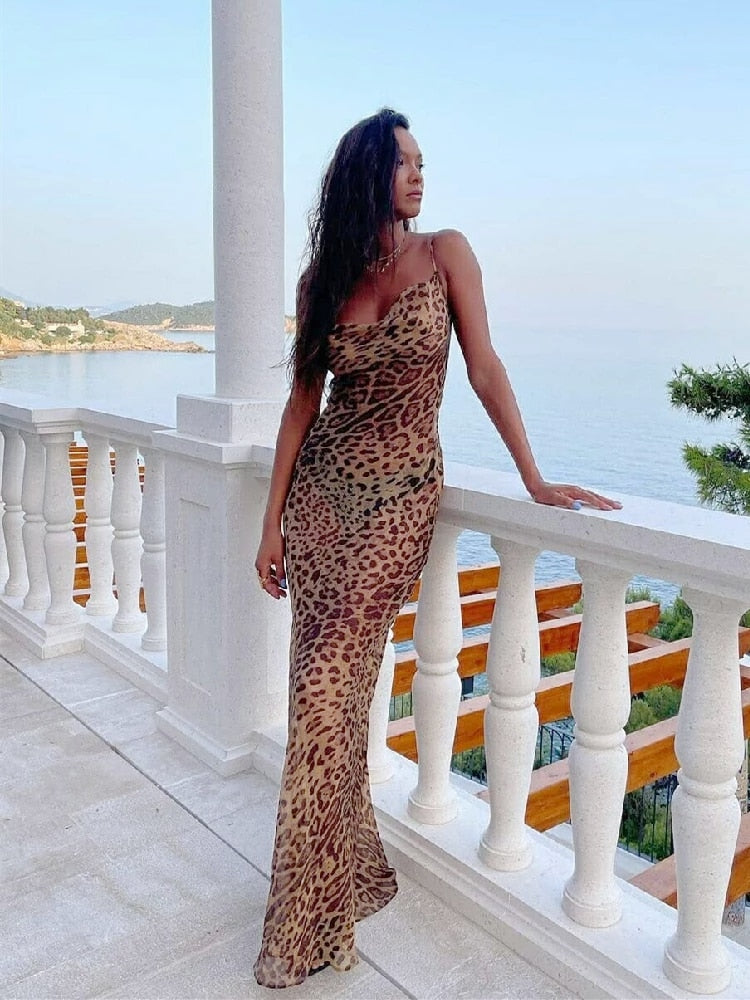 Women's Leopard Summer dress | Maxi