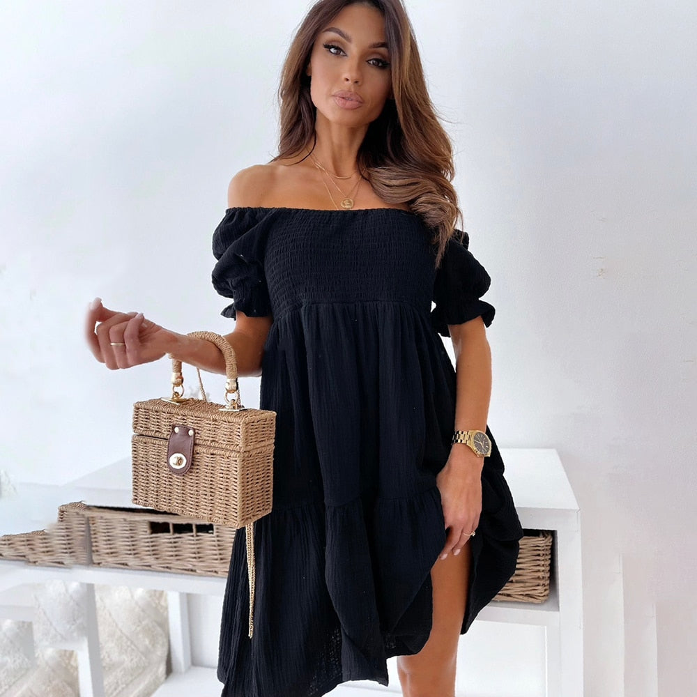 Women's Off-shoulder Summer Dress | Mini