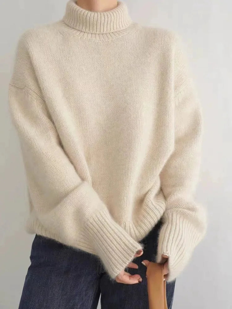 Luna | Women's Roll Neck Sweater | Knitted