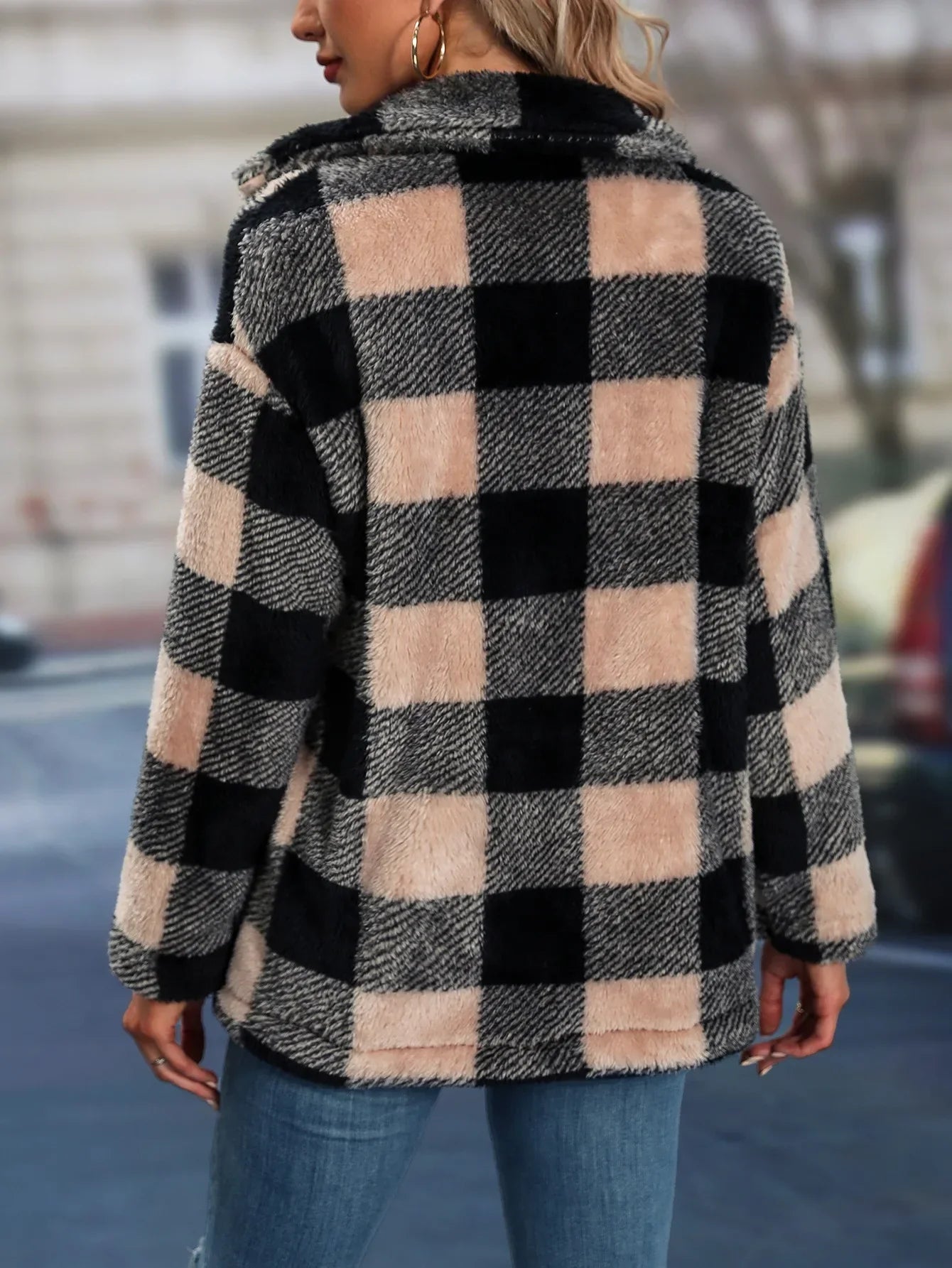 Women's Warm Plaid Winter Coat | Classic