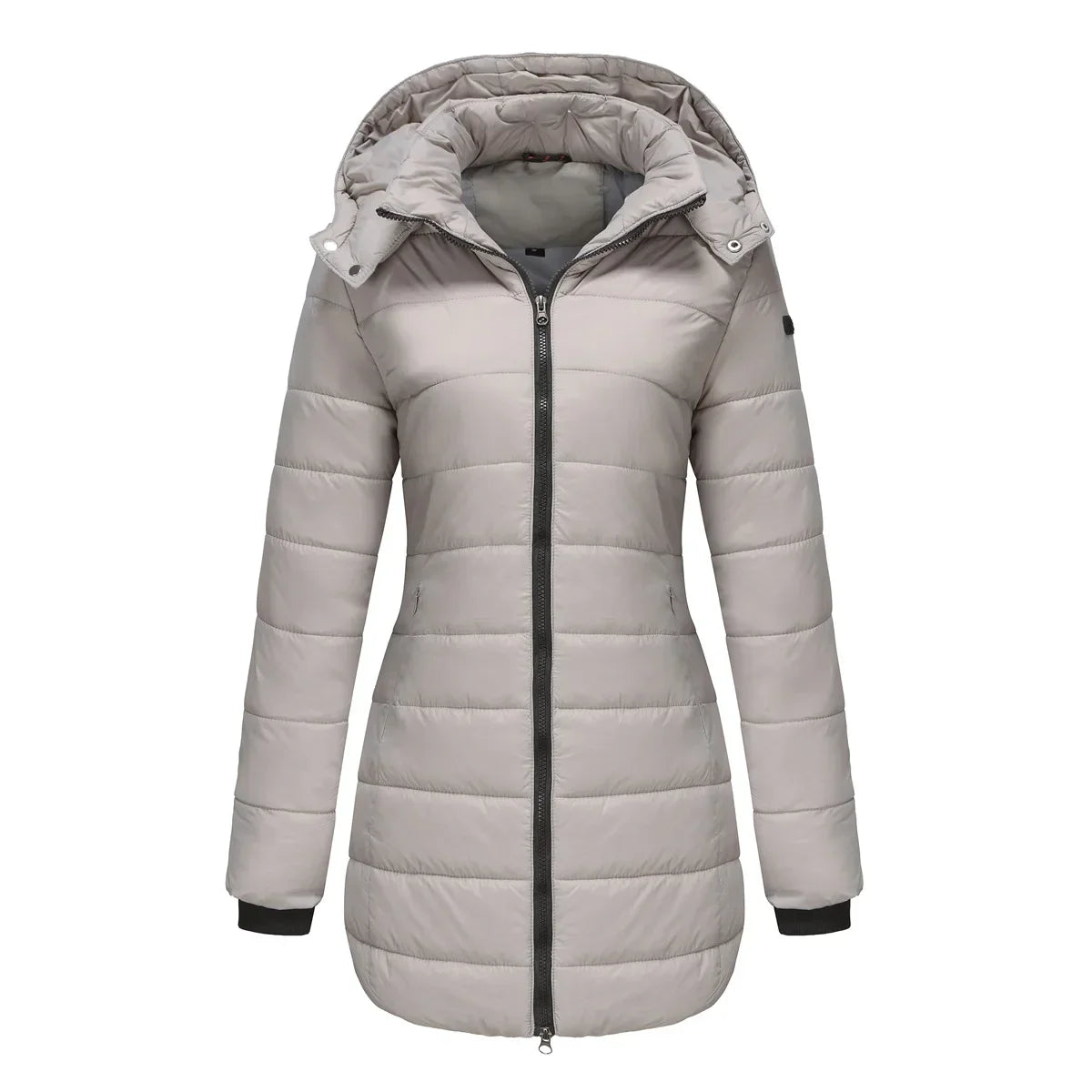 Women's Longline Quilted Winter Jacket | Hooded