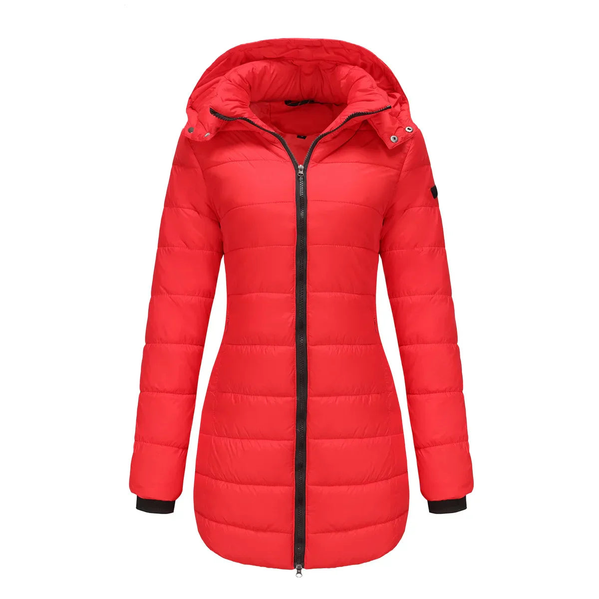 Women's Longline Quilted Winter Jacket | Hooded