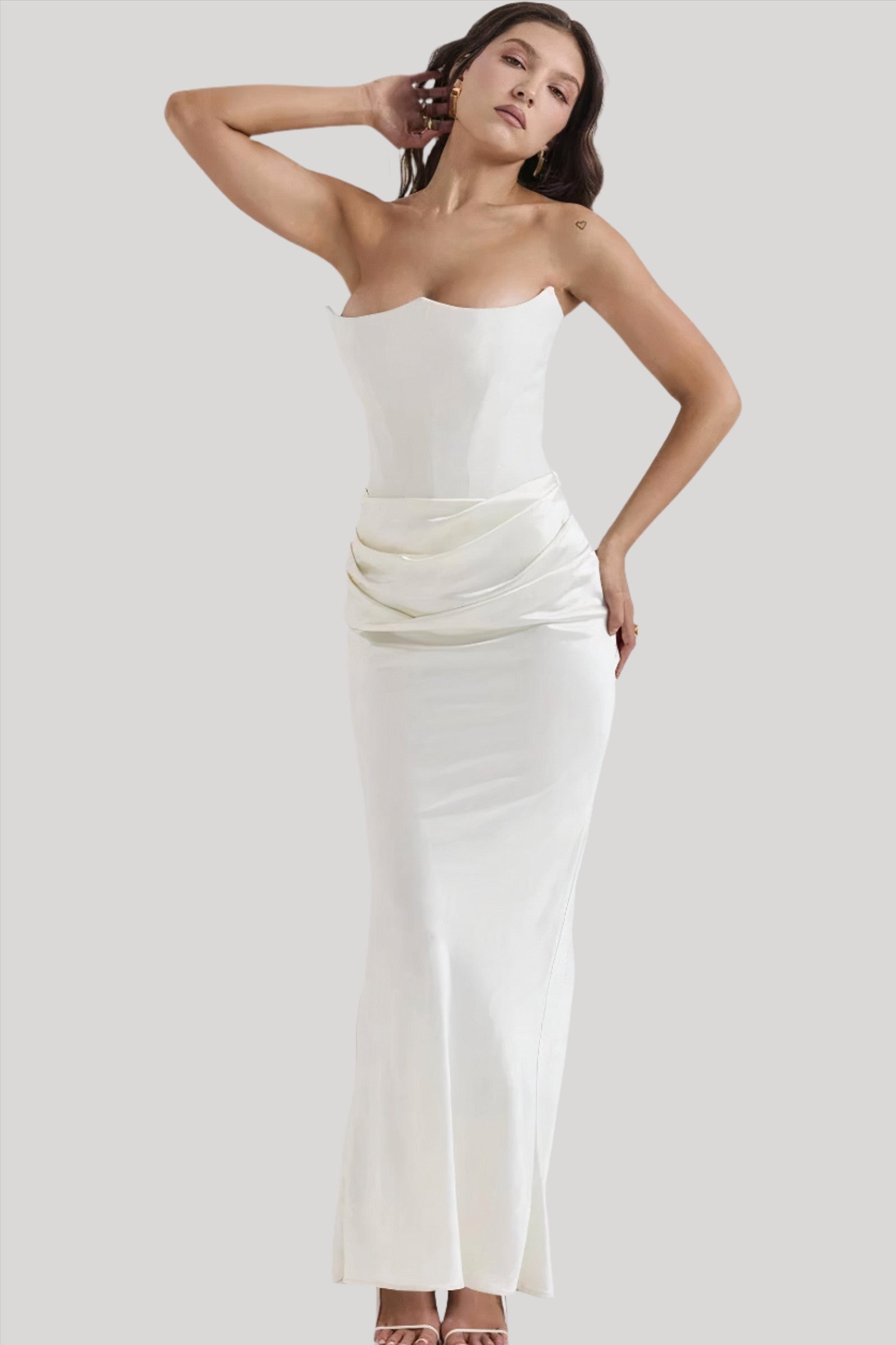 Women's strapless Wedding guest dress  | Maxi