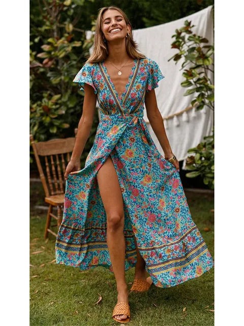 Women's boho summer dress | Maxi