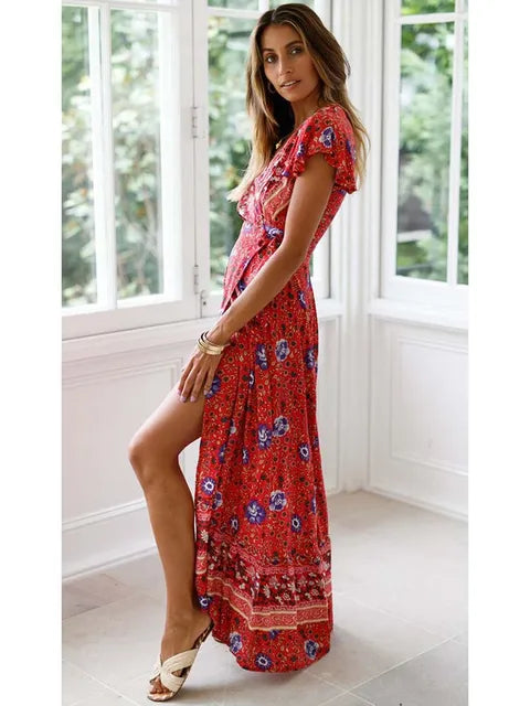 Women's boho summer dress | Maxi