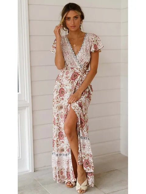 Women's boho summer dress | Maxi