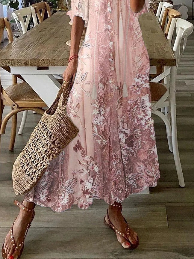 Women's floral Wedding guest dress | Maxi