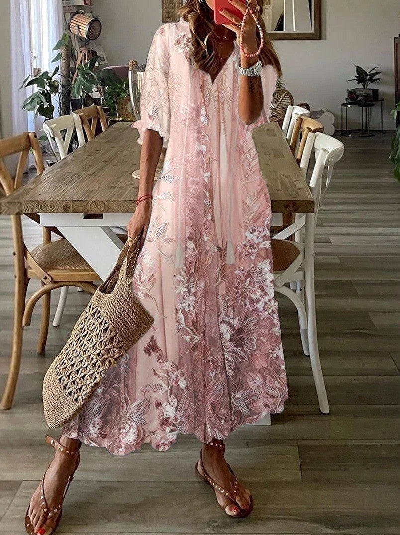 Women's floral Wedding guest dress | Maxi