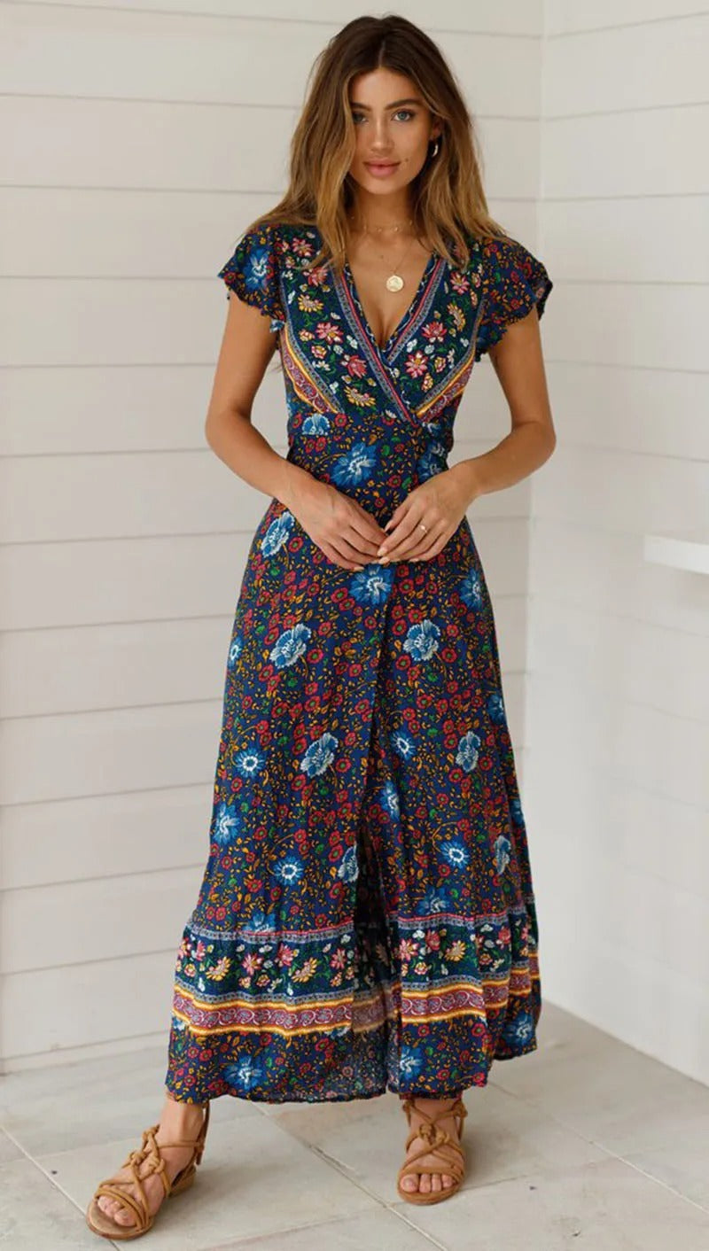 Women's boho summer dress | Maxi