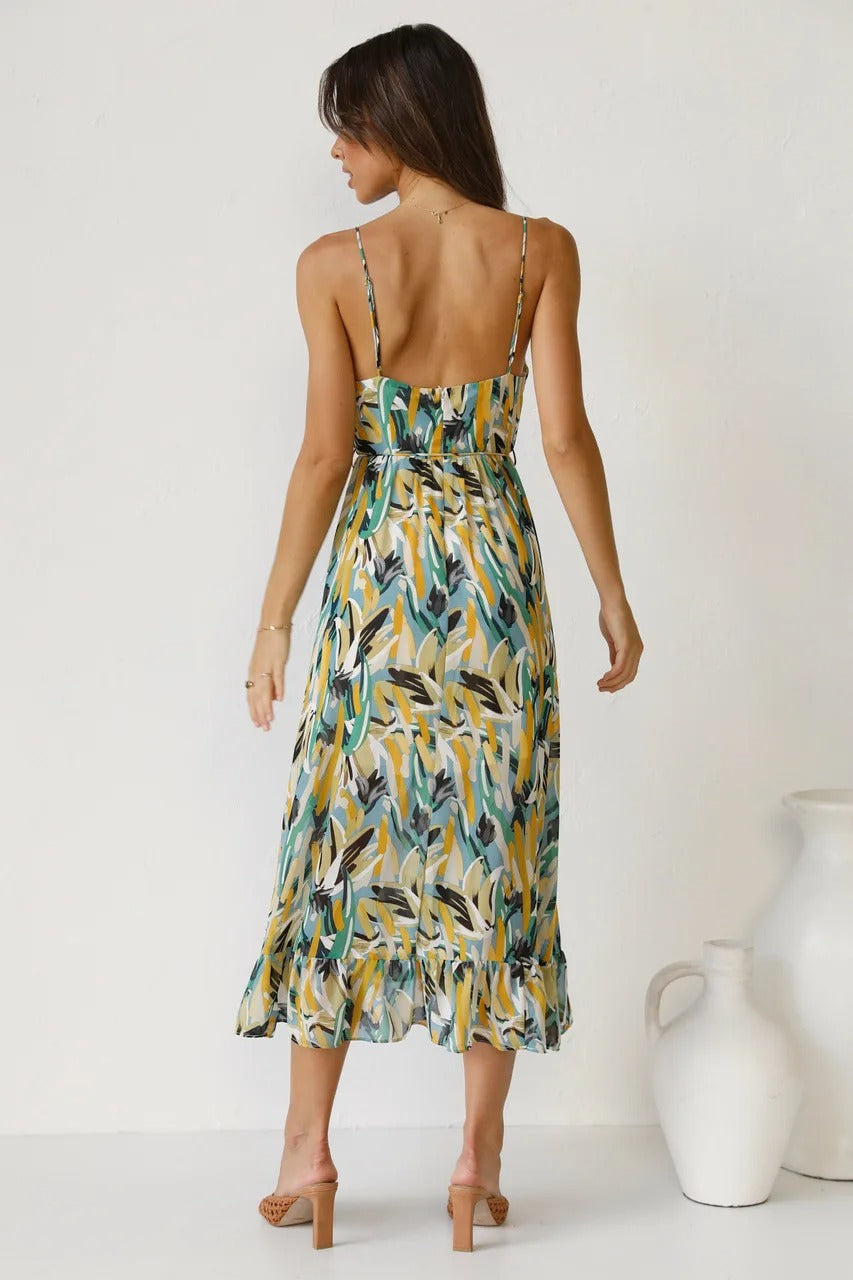 Women's Boho Summer Beach Dress | Midi