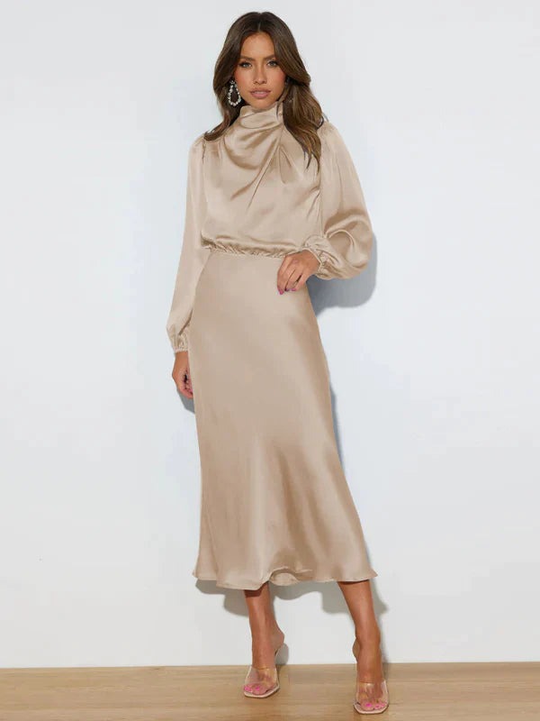 Women's Long Sleeve Wedding Guest Dress | Midi