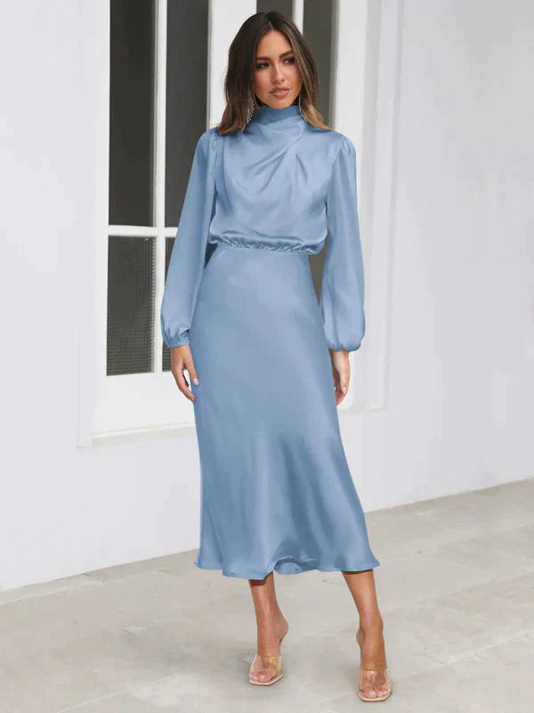 Women's Long Sleeve Wedding Guest Dress | Midi