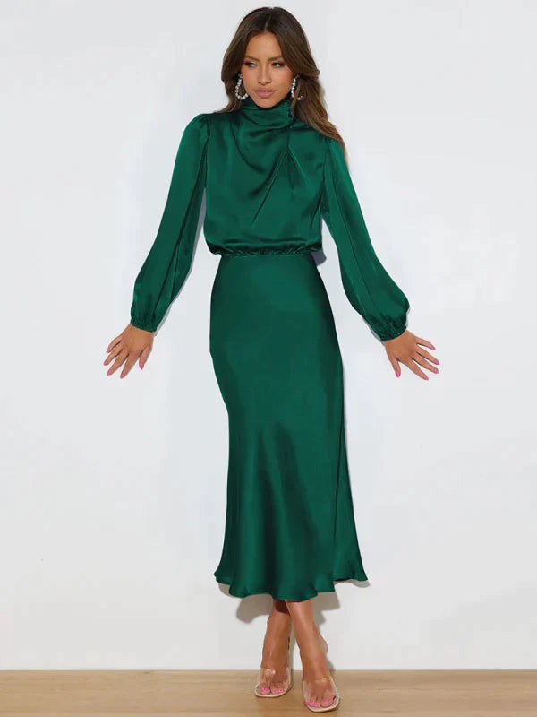 Women's Long Sleeve Wedding Guest Dress | Midi