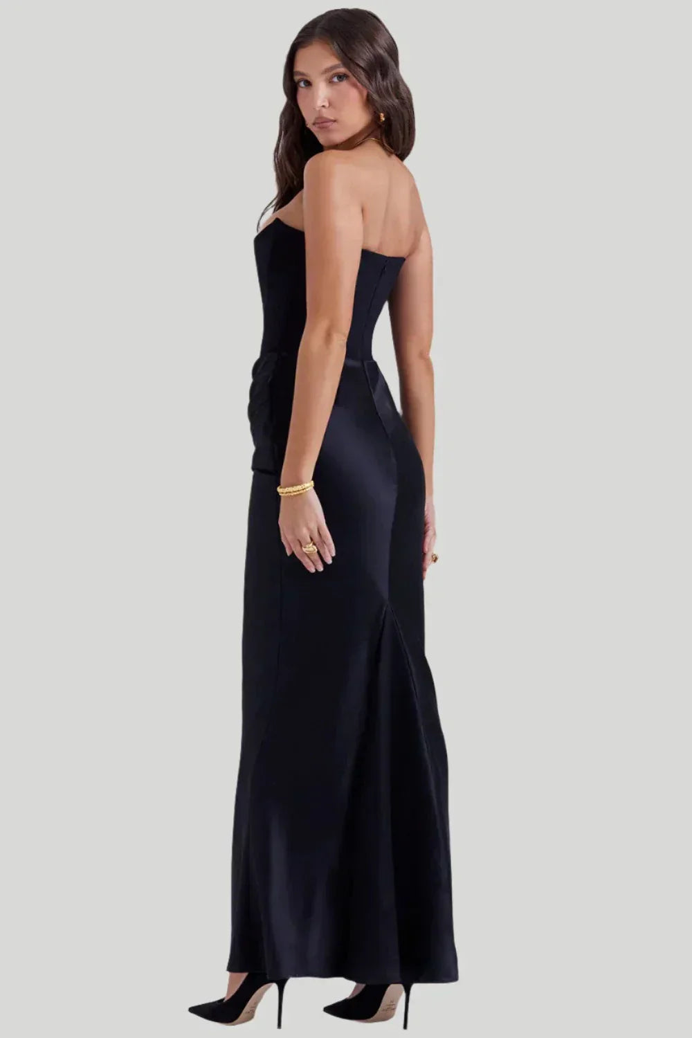 Women's strapless Wedding guest dress  | Maxi