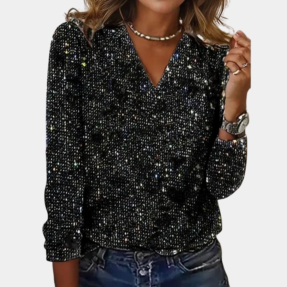 Women's Fancy Glitter Party Top| Long Sleeve