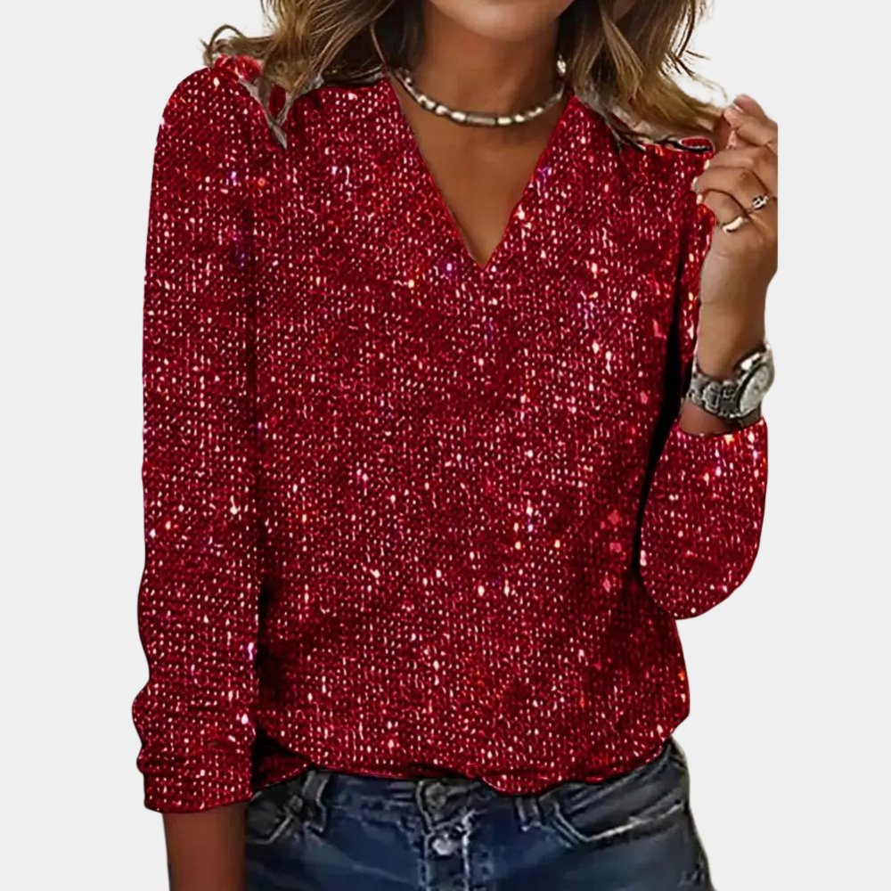 Women's Fancy Glitter Party Top| Long Sleeve