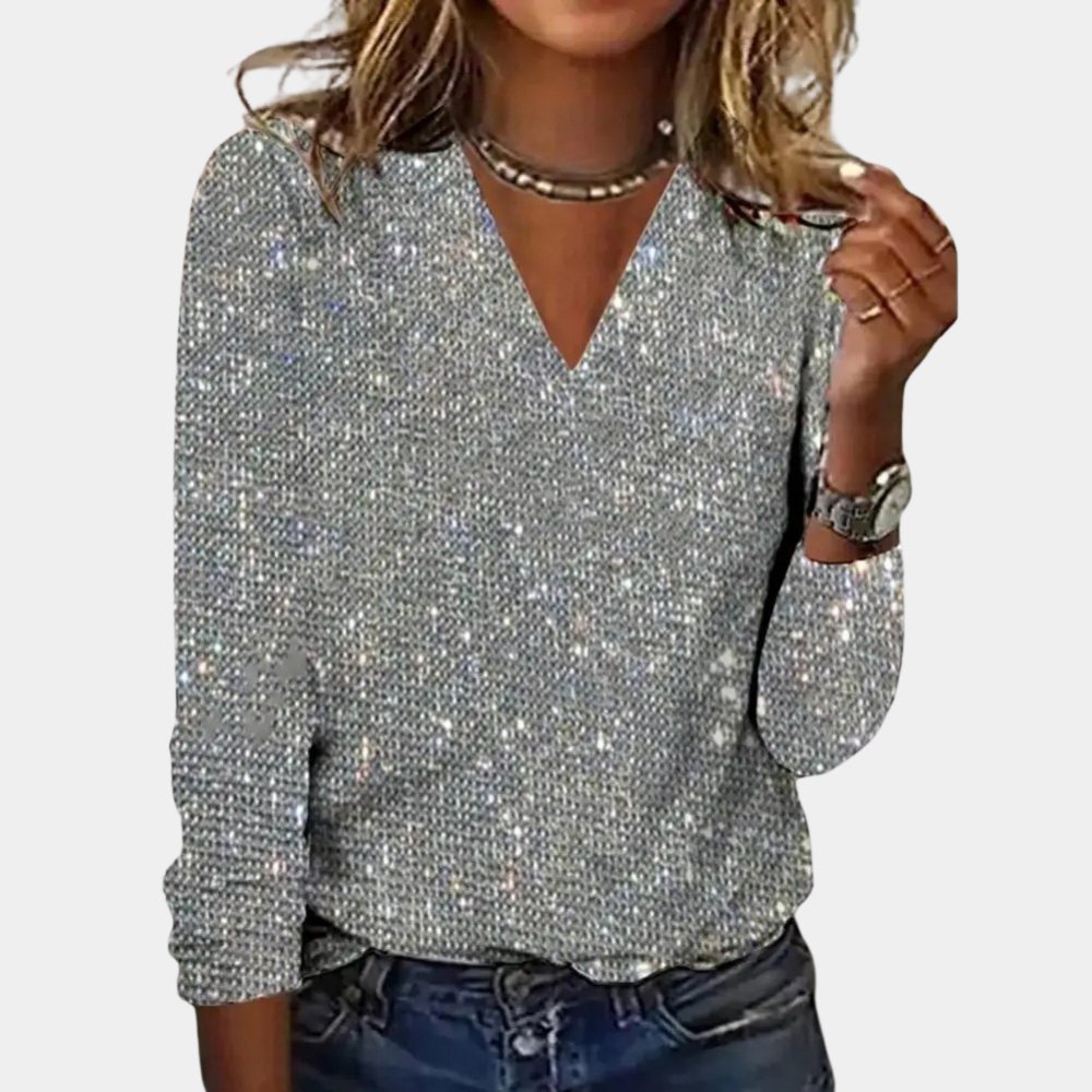 Women's Fancy Glitter Party Top| Long Sleeve