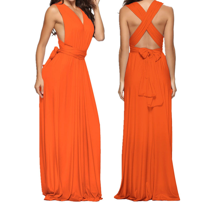 Maricris | Women's Versatile Backless Evening Dress | Maxi